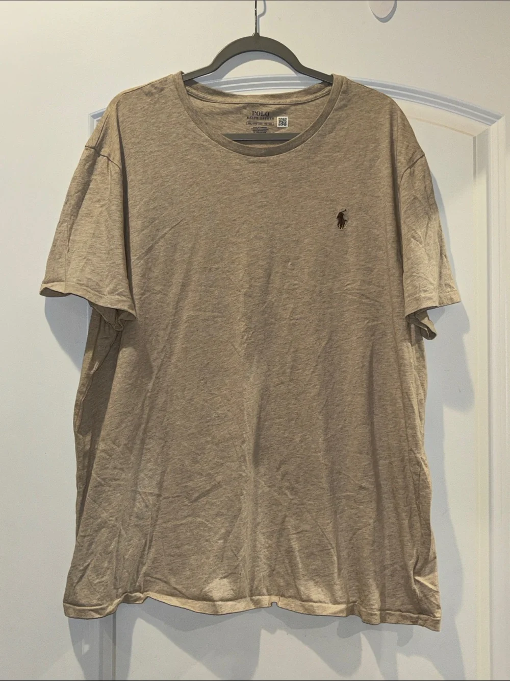 Polo by Ralph Lauren Neutral Beige Short Sleeve Logo Tee